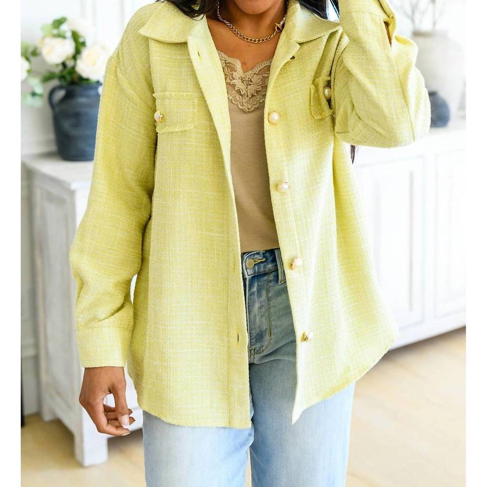 NEW ANDREE BY UNIT daydreams shacket in yellow